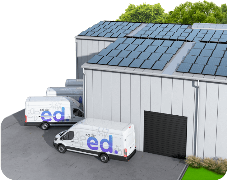 Solární panely na střechách staveb